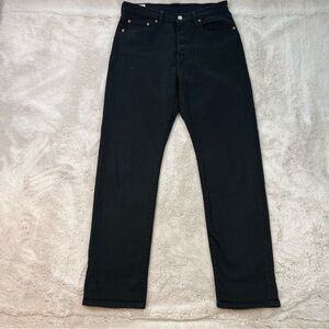 Levis 501 Black Jeans Mens Size 29x30 Big E Button Fly Stretch High Quality New